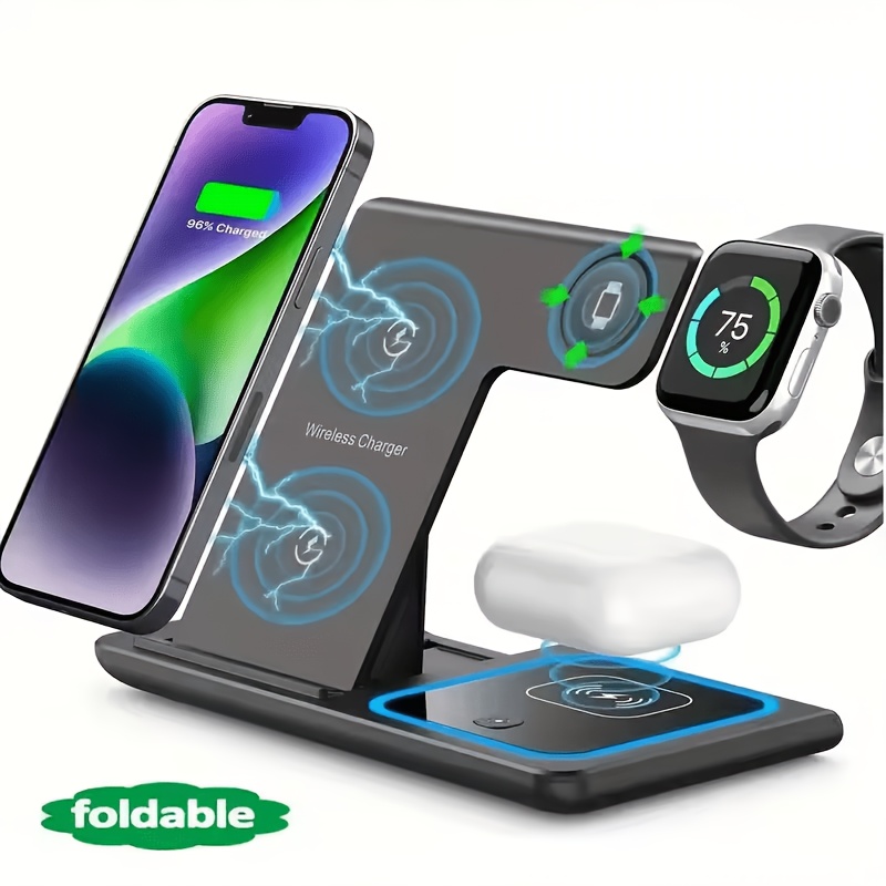 Smartwatch Watches Compatible With Iphone - 3'ü 1 arada kablosuz şarj standı,