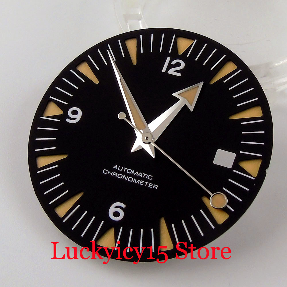 Luminous Dial Face - 31mm Sandviç Koyu Mavi Siyah Saat