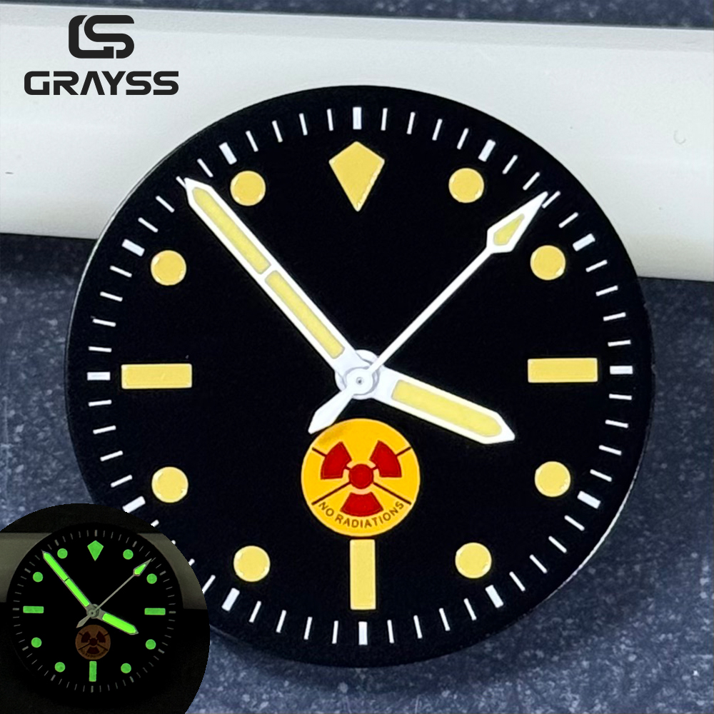 Luminous Dial Face - Radyasyonsuz, 50 Fathoms 28.5mm Saat Kadranı