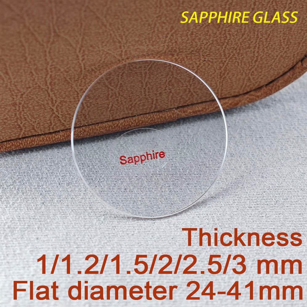 Watch Crystal Replacement - Düz Safir Cam Kalın 1.0/1.2/1.5/2.0/2.5/3.0 mm,