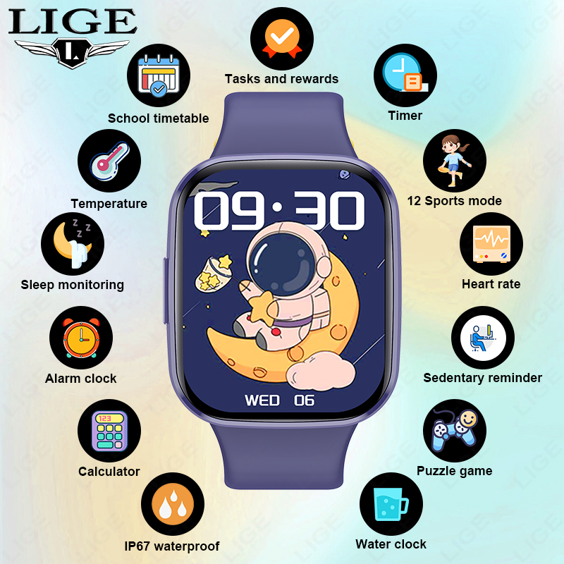 Smartwatch Digital Watches For Girls - Lige Çocuk akıllı saat Kadın Spor