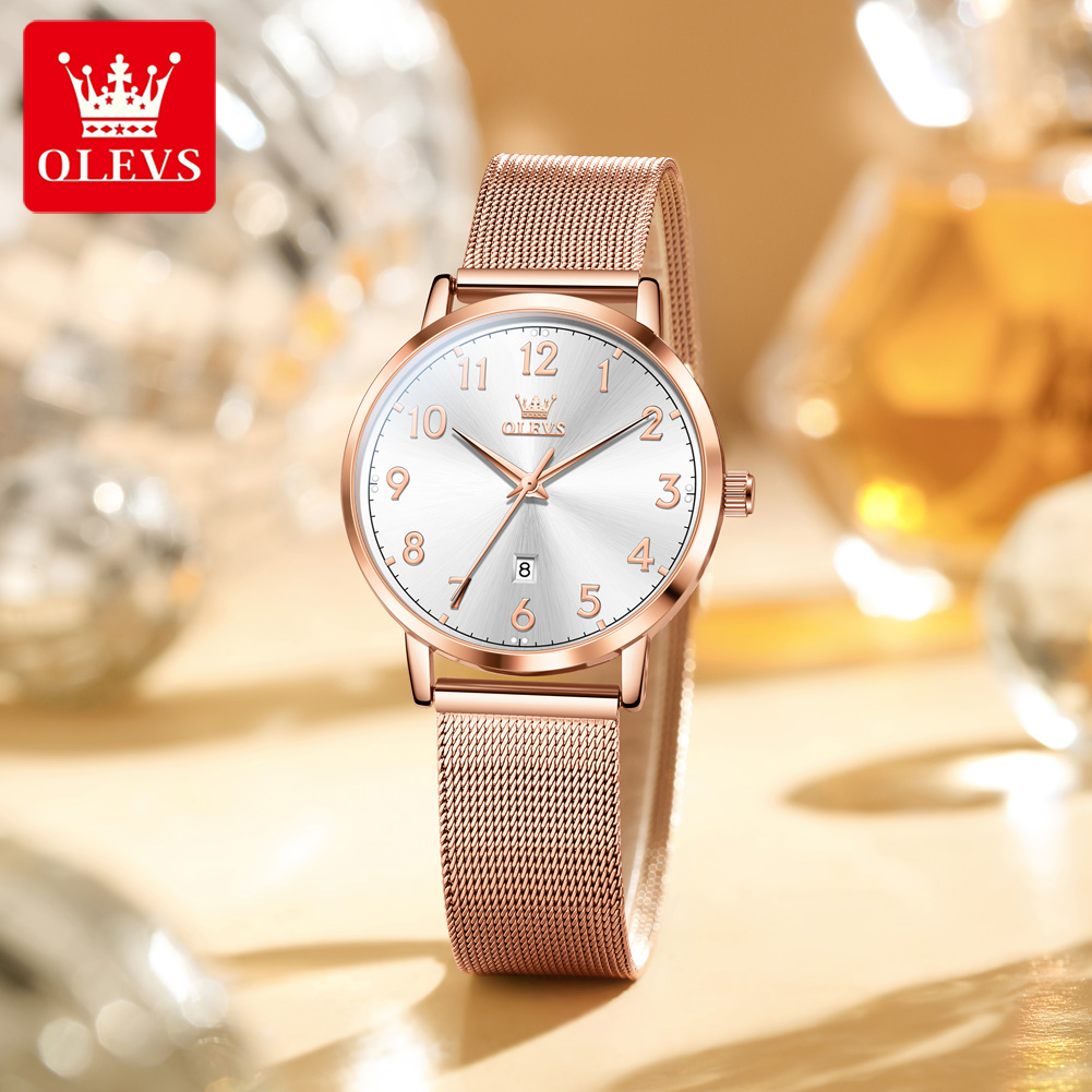 OLEVS 5653 Kadın Saatler Zarif - Mesh Stainless Strap incelemesi ve fiyatı