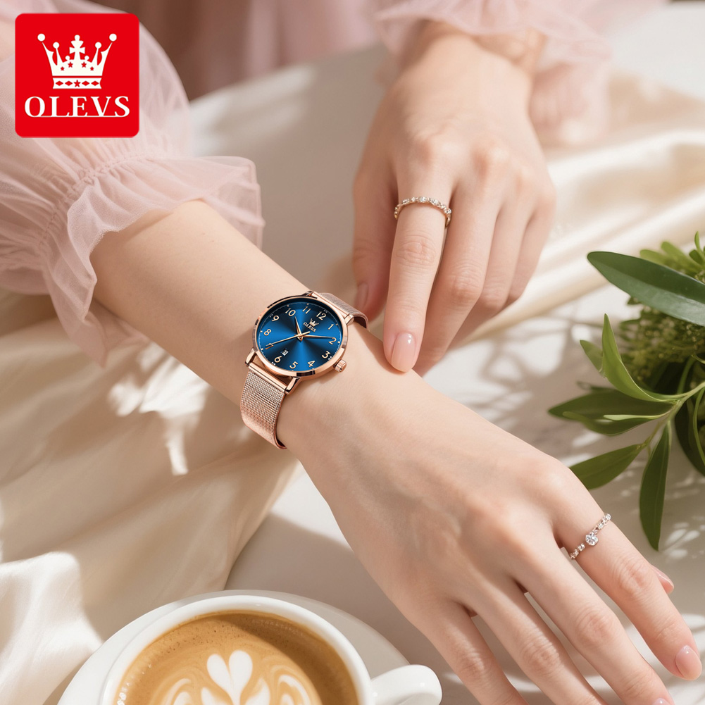 OLEVS 5653 Kadın Saatler Zarif - Mesh Stainless Strap incelemesi ve fiyatı