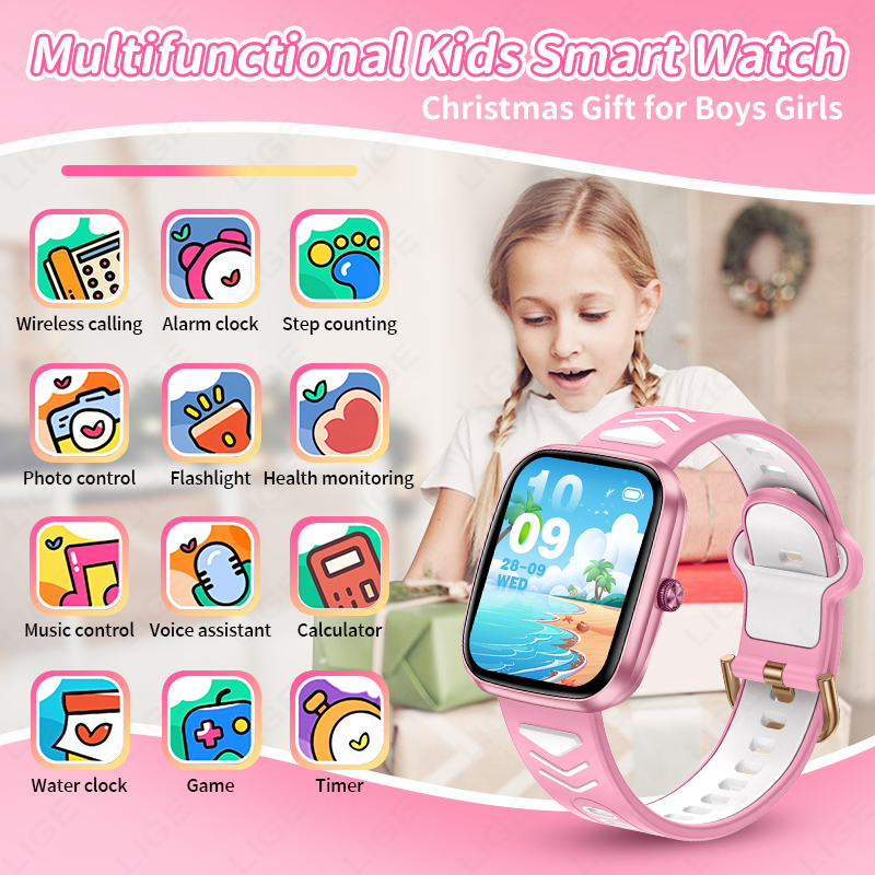 LIGE Yeni 1.75 İnç Bluetooth Ç - Smartwatch Digital Watches For Girls incelemesi ve fiyatı