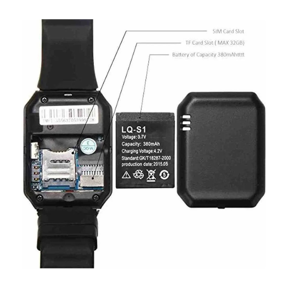 380mAh LQ-S1 LQS1 Pil 3.7V Akı - Watch V8 incelemesi ve fiyatı